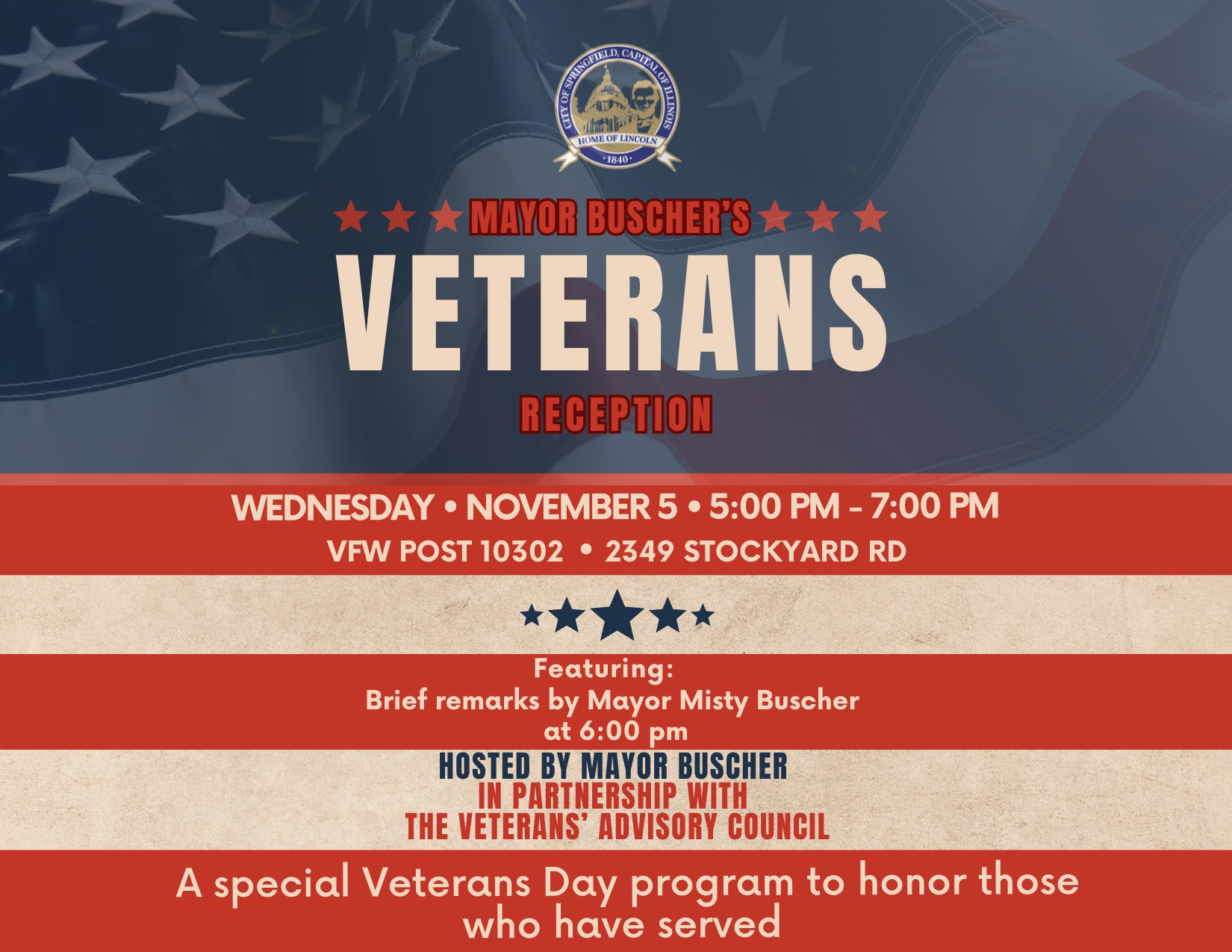 Mayor Buscher's Veterans Reception