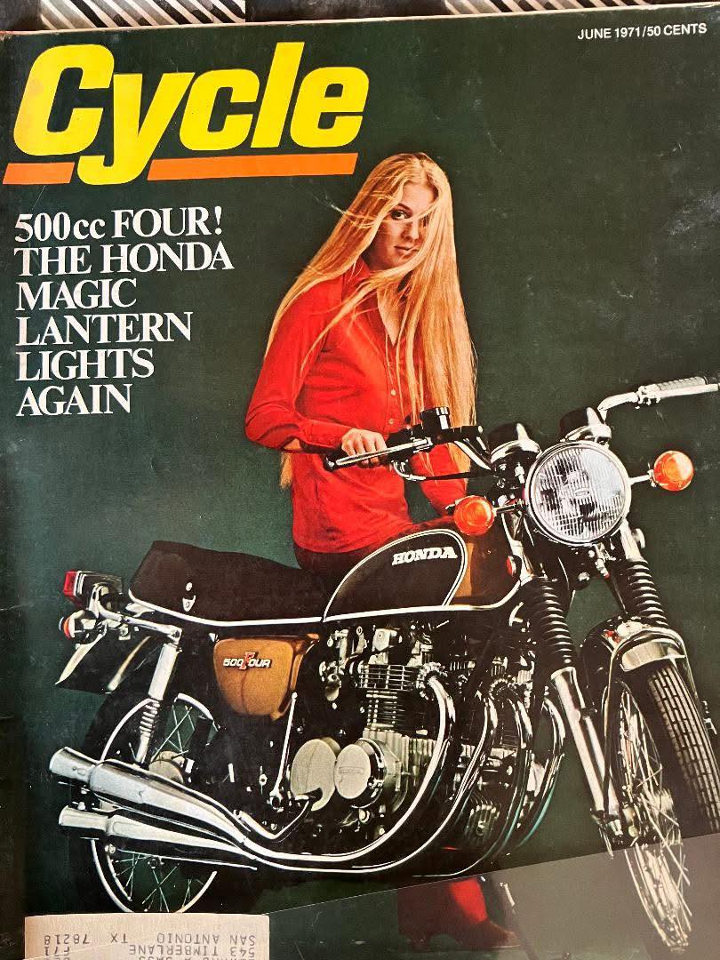 Vintage CYCLE MAGAZINE JUNE 1971 HONDA CB500 FOUR