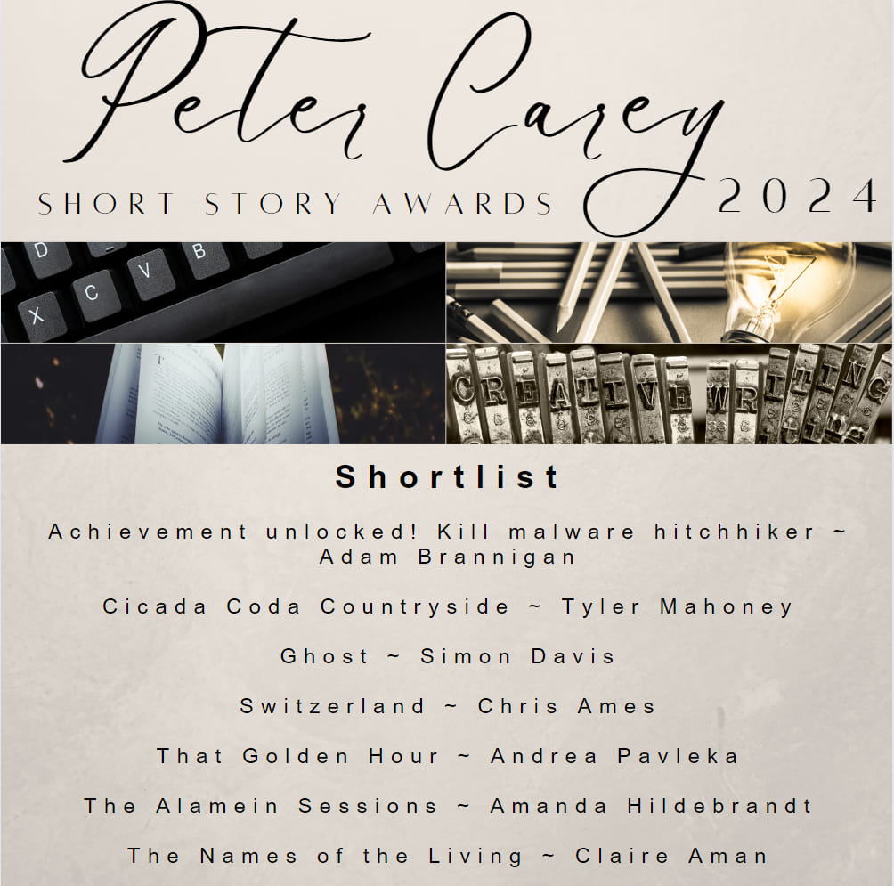 The Peter Carey Short Story Award is... - Jem Tyley-Miller | Facebook
