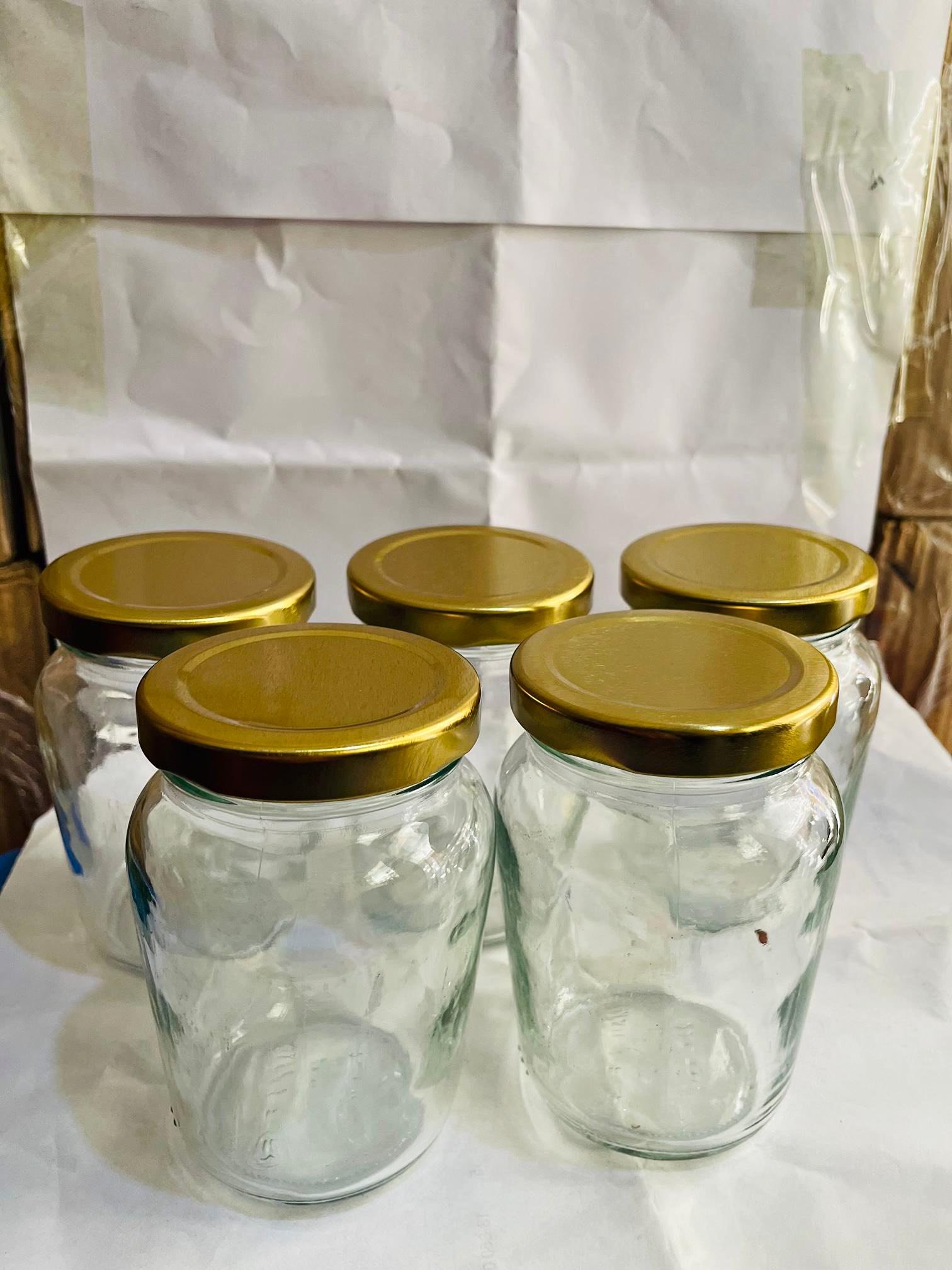 Per Pis 250gm super clean Glass Jar/Kacher jar Set for Kitchen & Dining ...