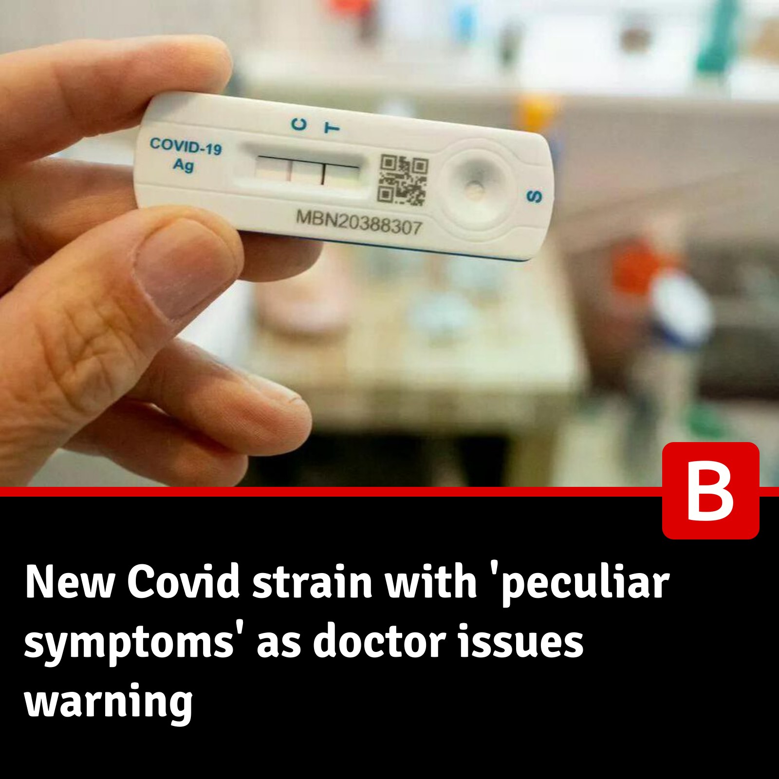 Belfast - The fast spreading new Covid variant causes a distinctive ...