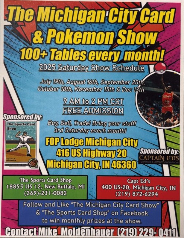 BCW - 🏆 Indiana collectors! The Michigan City Card and Pokémon Show is ...