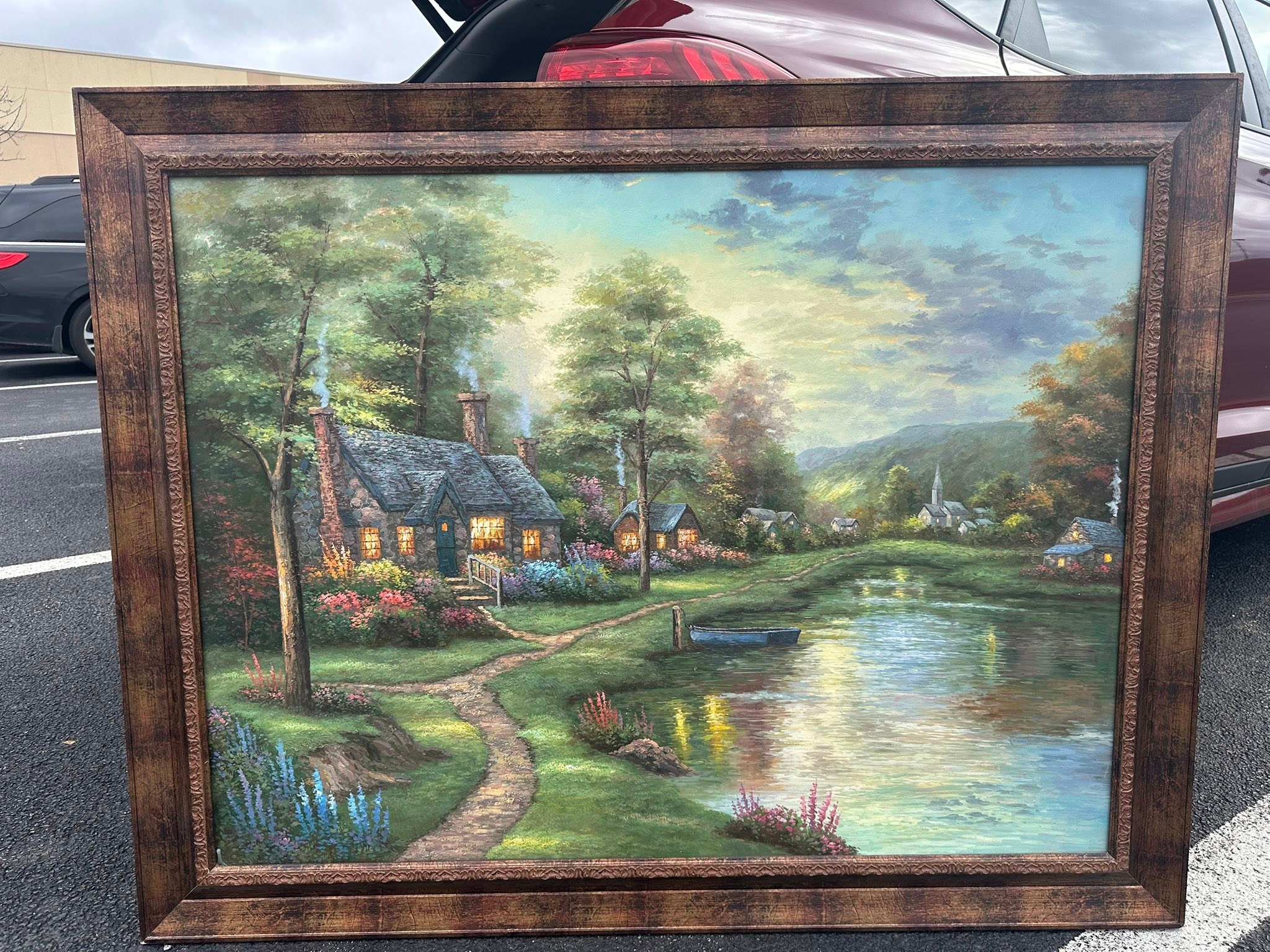 This Thomas Kinkade St Nicholas Circle painting seems a bit like