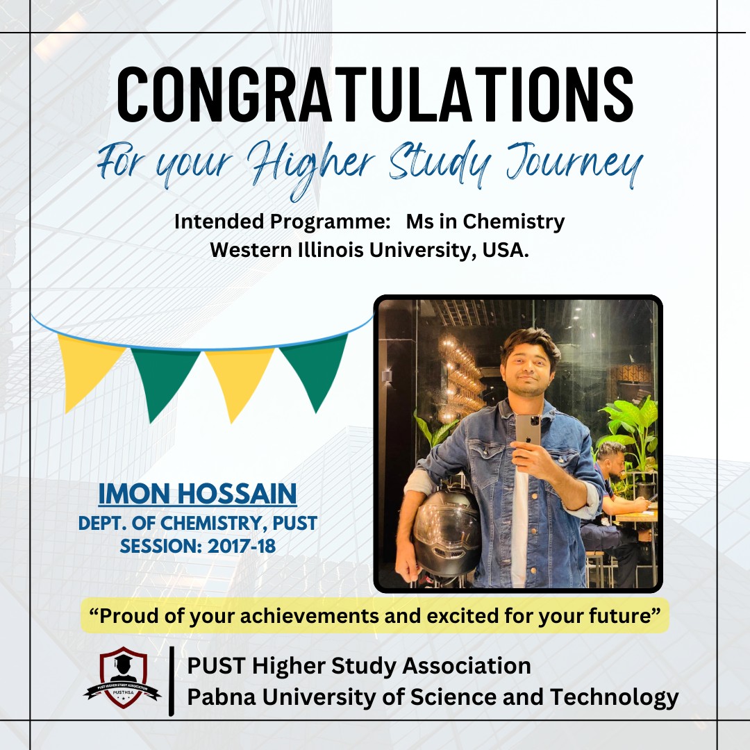 🎉 Huge Congratulations to... - PUST Higher Study Association | Facebook