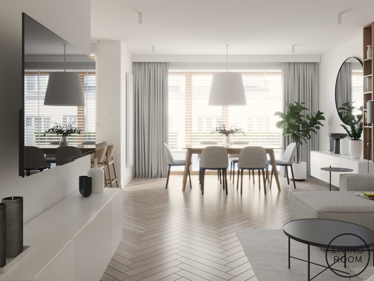 LIVING ROOM interior design | Warsaw