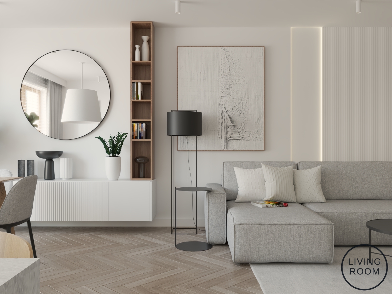 LIVING ROOM interior design | Warsaw
