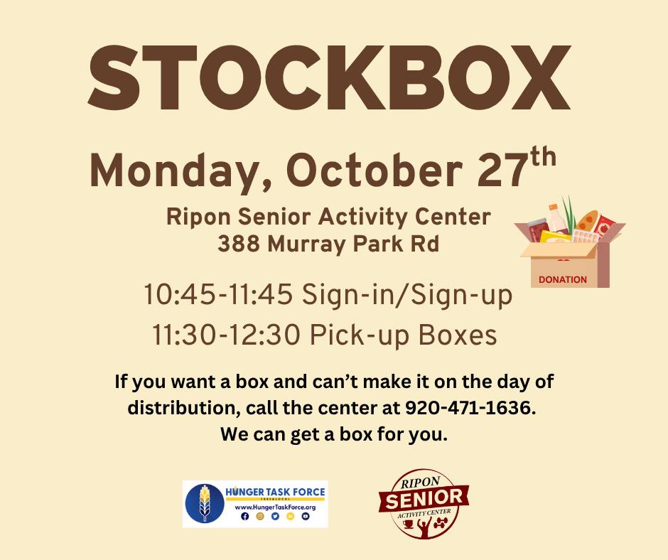 Ripon - A Stockbox is a box of healthy foods that Hunger Task Force ...