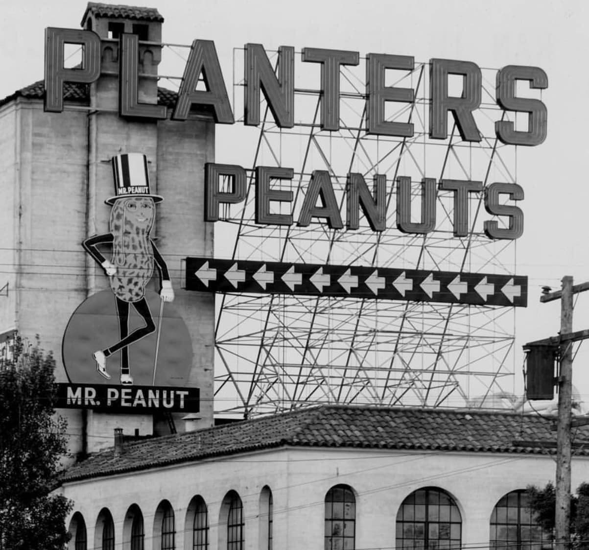 Mr. Peanut and San Francisco's Planters Peanuts factory, 1976