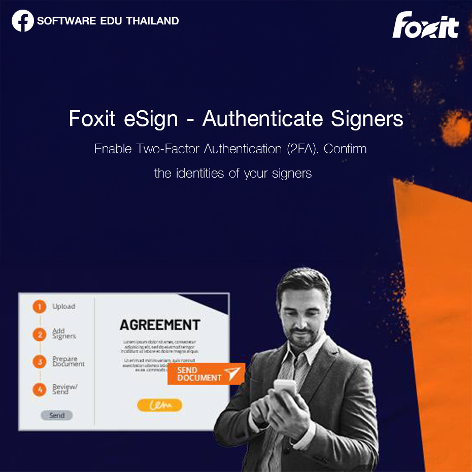 Software - Foxit eSign - Authenticate Signers ฟังก์ชั่น Turn on two ...