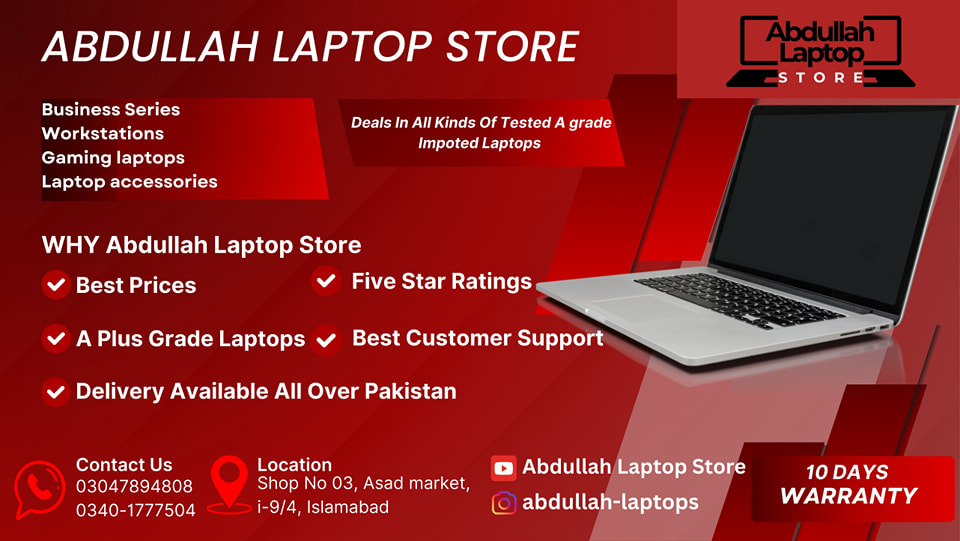 Abdullah Laptop Store | Islamabad