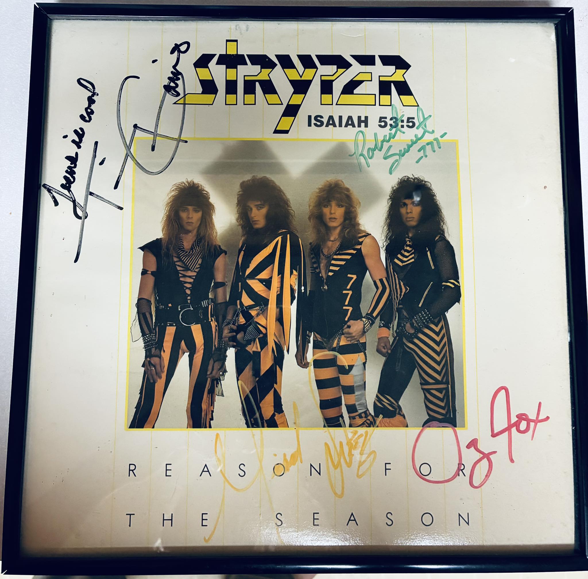 Stryper album signed in southern California