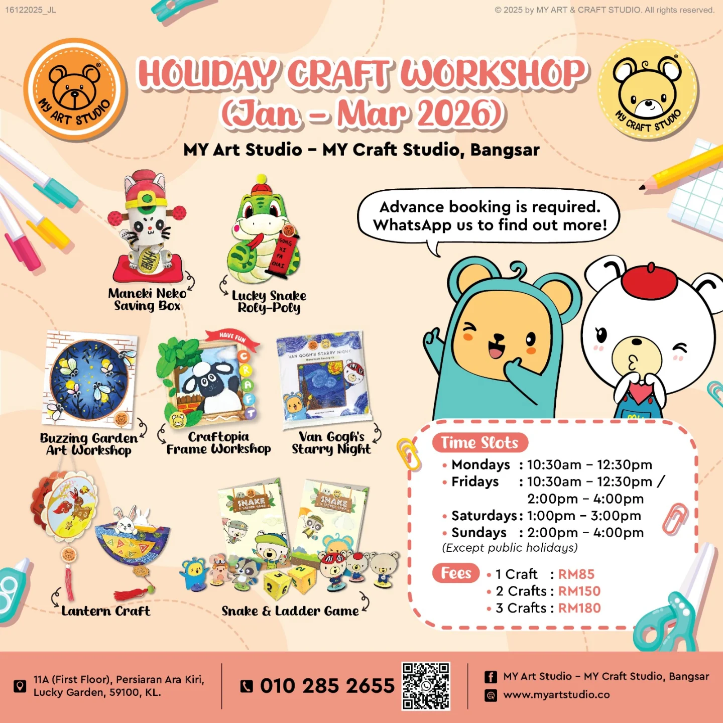 MY - Holiday Craft Workshop (Jan – Mar 2026) 🎨 MY Art Studio – MY Craft ...