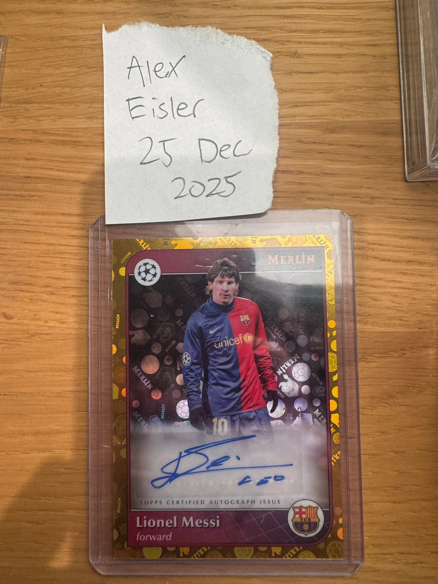 $11k OBO Lionel Messi auto /3 Merlin 24/25