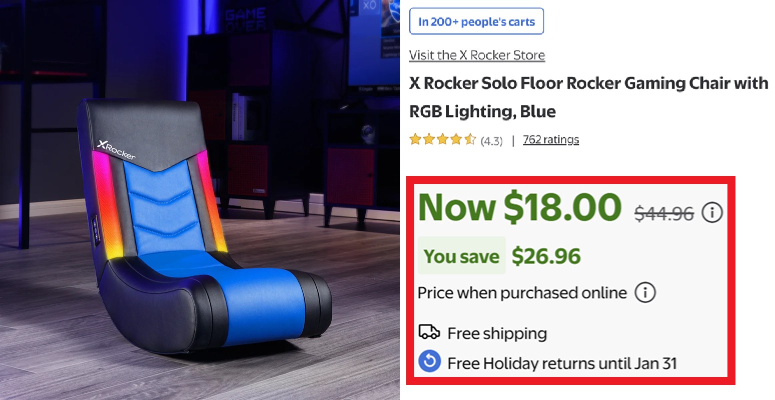 Glitch - X Rocker Solo Floor Rocker Gaming Chair with RGB Lighting‼️😱🏃🔥 ...