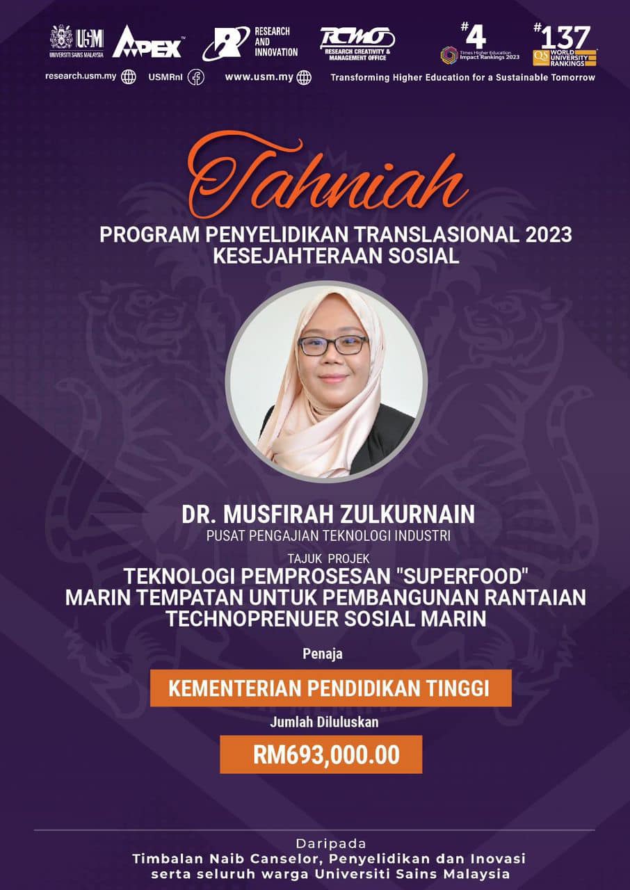 Congrats to Dr. Musfirah. We... - Food Technology PPTI USM | Facebook