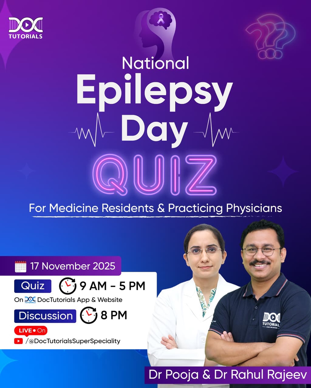 DocTutorials - 🚨 National Epilepsy Day Quiz 🚨 🧠 Calling all Medicine ...