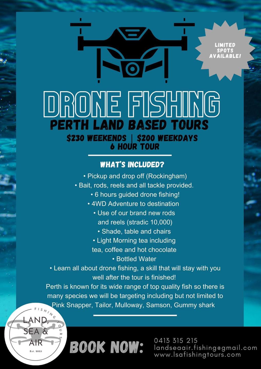 Land, Sea & Air Fishing Tours | Perth WA