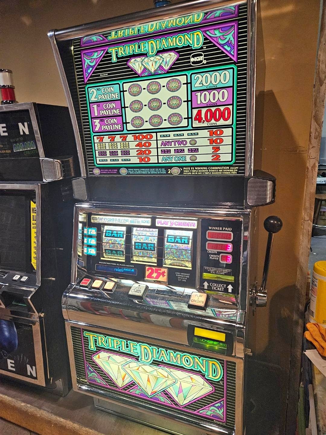Multi LIne Triple Diamond Slot Machine - Slot Machines - Hooper, Utah ...