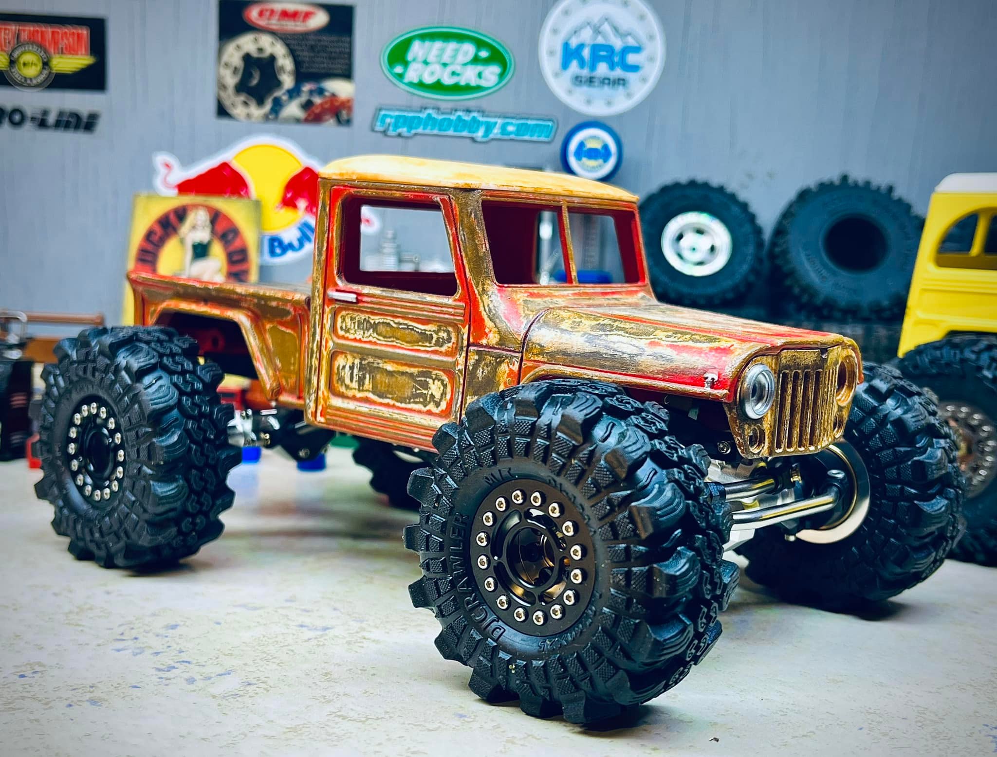 ラジコン・ドローン WT Micro ミニッツ4x4用ウィリスMBボディ