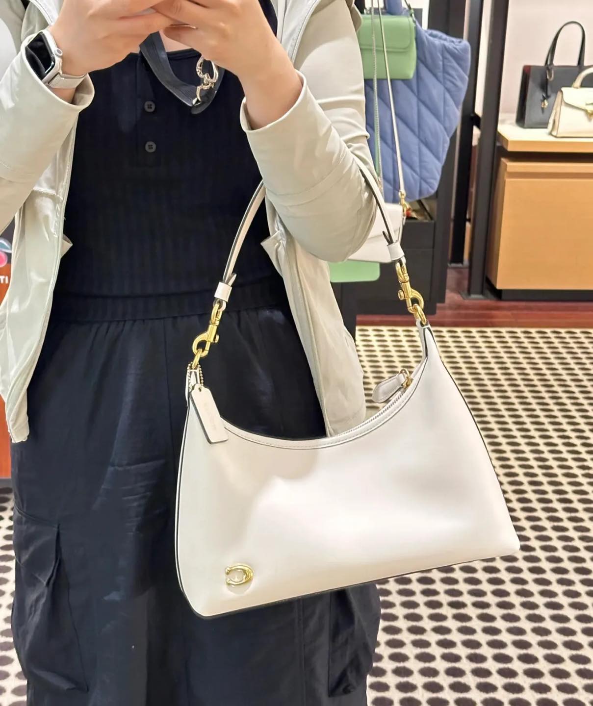レディース coach shoulder bag halfmoon hobo y2k 00s