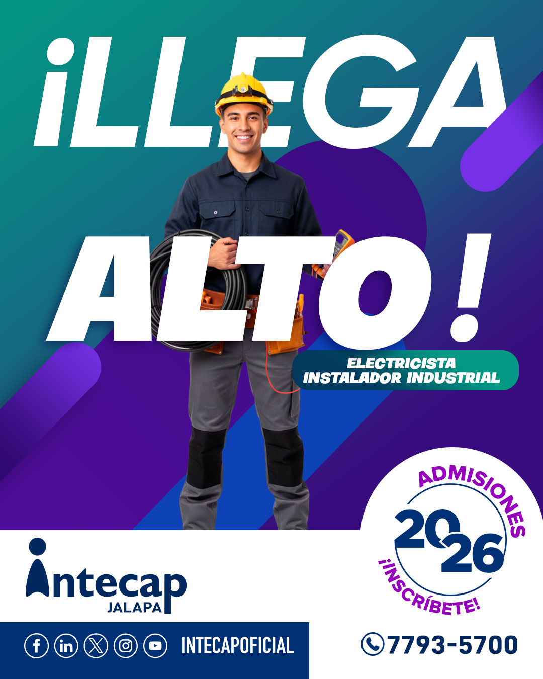 Intecap - #IntecapJalapa ¡LLEGA ALTO! ADMISIONES 2026 -Carrera ...