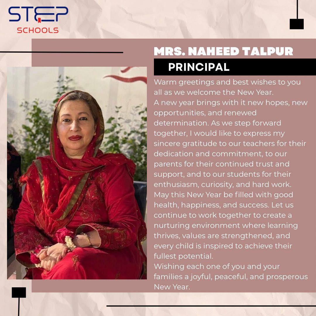 STEP - Happy New Year 2026! Warmest New Year wishes from the Principal ...