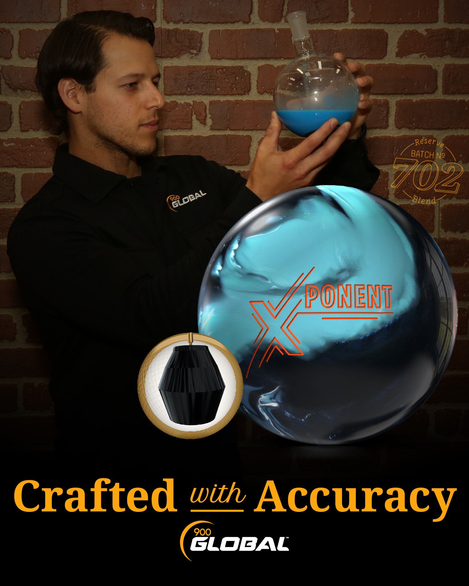 900 Global Xponent Pearl bowling ball features