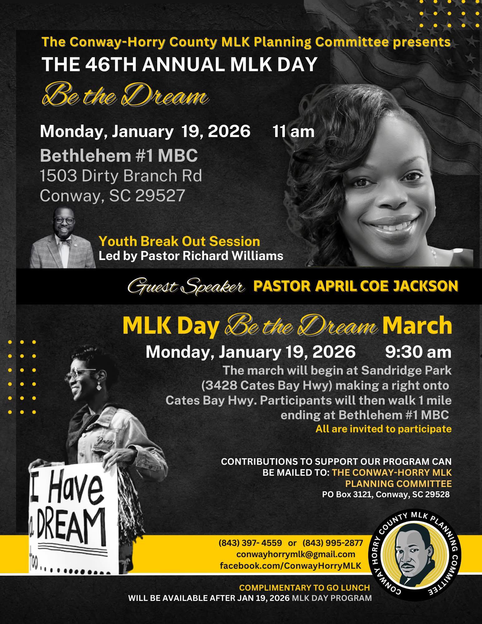Rev. - 🏽 Join us for MLK Day 2026 at Bethlehem #1 MBC! 🗓️ Mon, Jan 19 🚶 ...