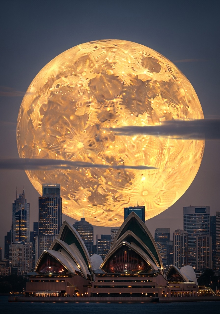 Space - Sydney just witnessed the last supermoon of 2025 🇦🇺🌕🔥 Largest ...