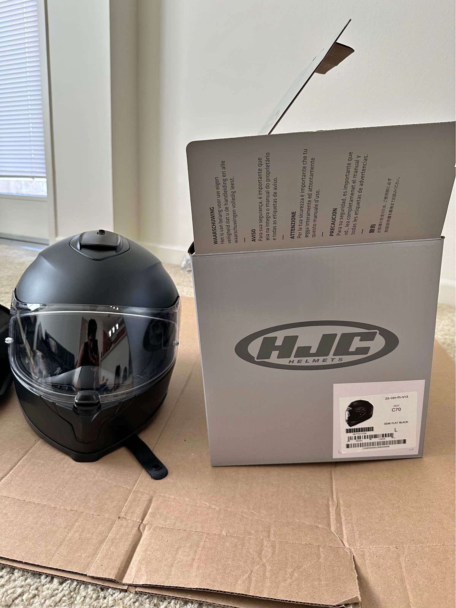 hjc c70 helmet black Helmets (Large) (SEMI-Flat Black) : Automotive thus enhancing user comfort during long rides GoPro Camera Mount | Chin