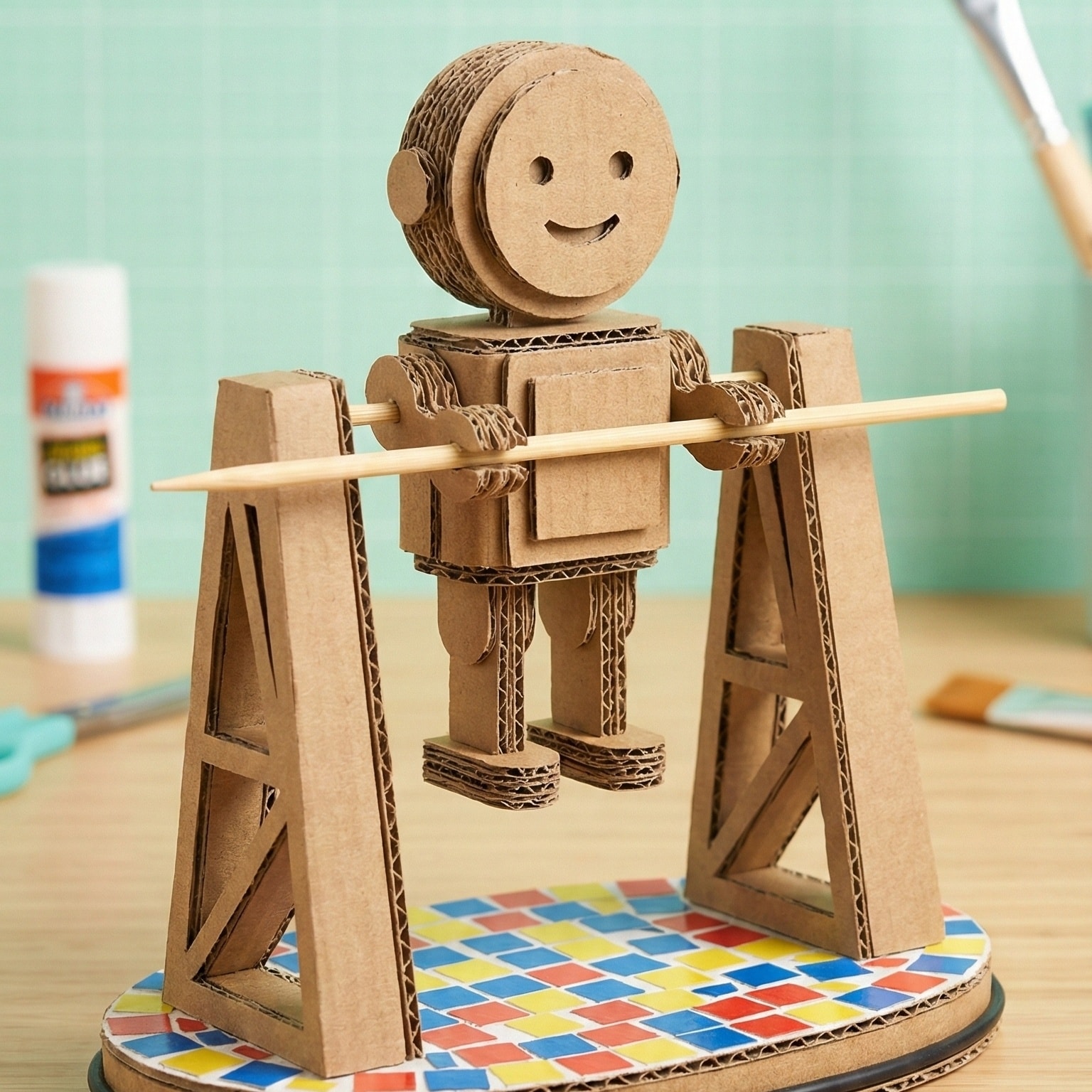 paper - DIY Cardboard Robot Acrobat: A Kinetic Craft Creation Hashtags ...