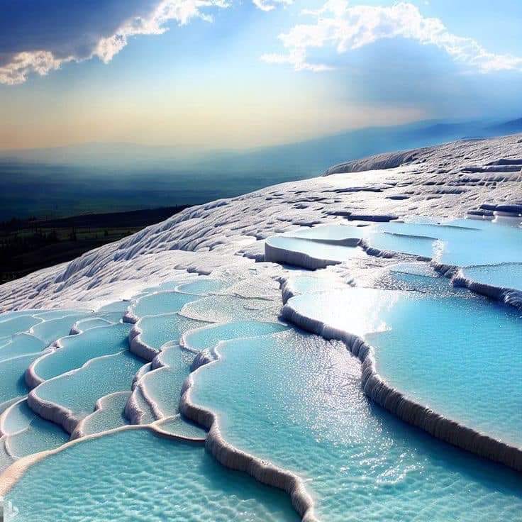 Magnete Frigorifero Pamukkale Turchia - Souvenir Di Denizli E Hierapolis - Design Epossidico