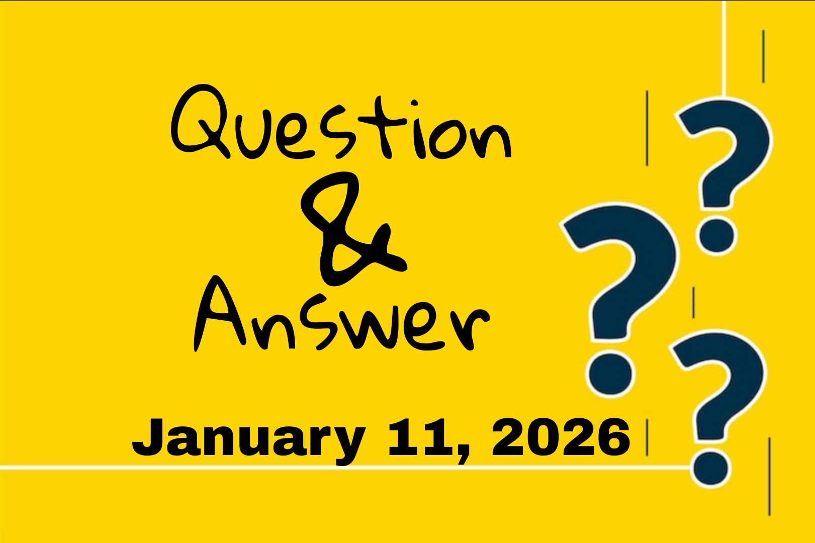Question & Answer Sunday