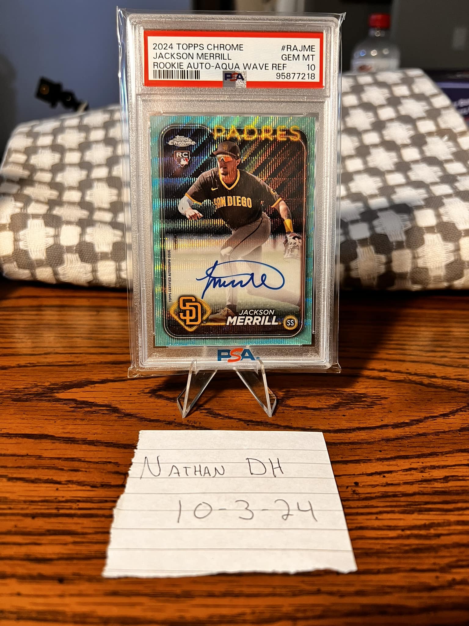Jackson Merrill topps gilded black gold auto for sale
