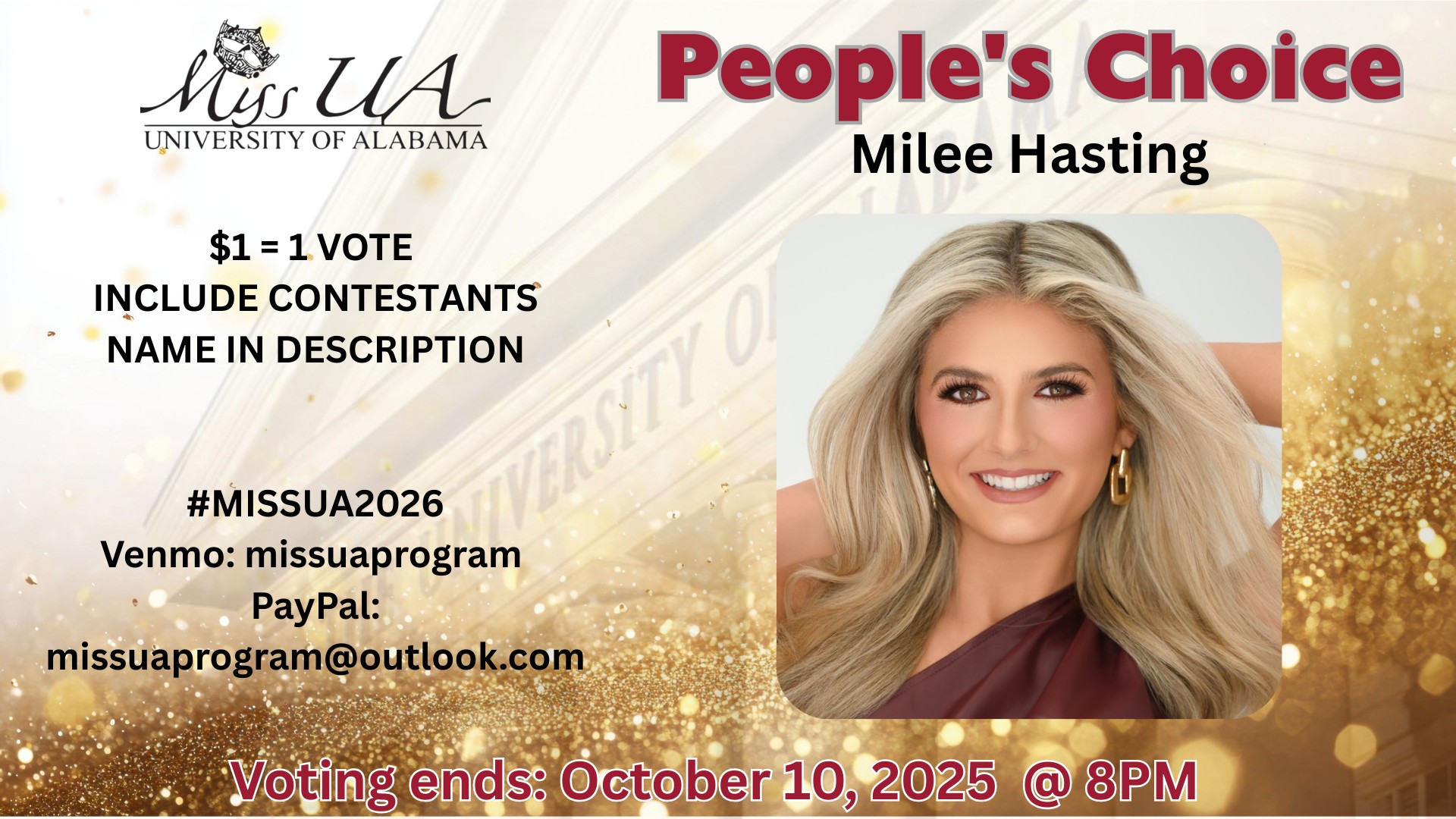 Miss University of Alabama