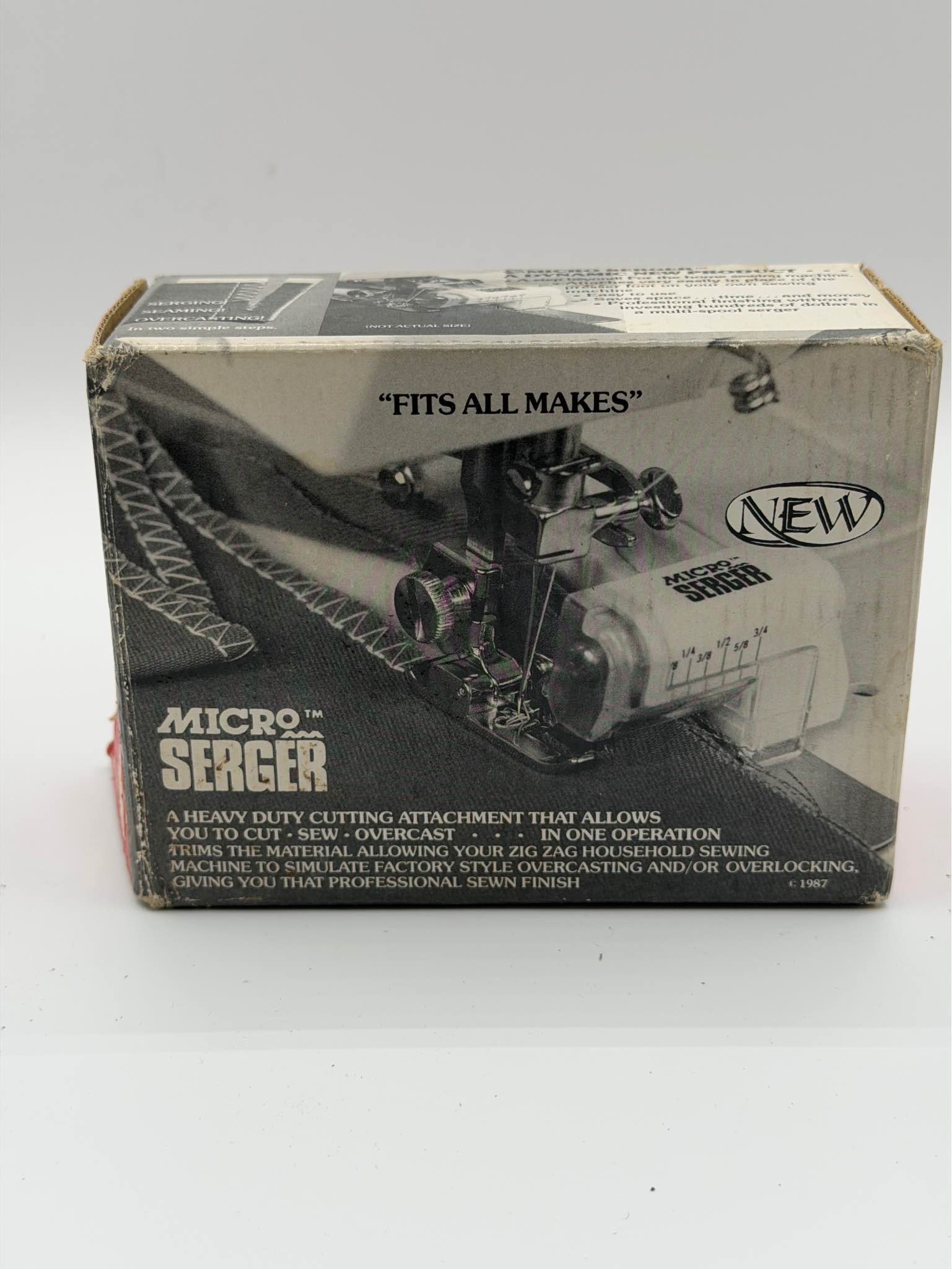 Vintage Micro Serger Sewing Machine Attachment Fits All Makes w/ Box ...