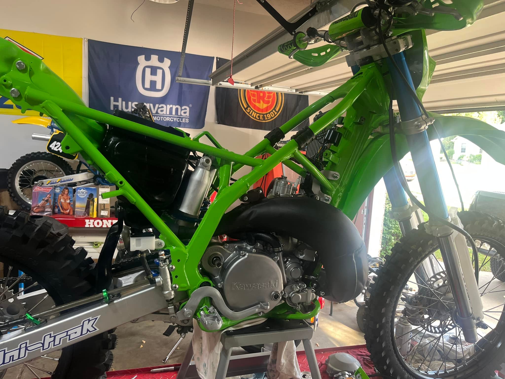 KDX 250 radiator outlet angle correction needed