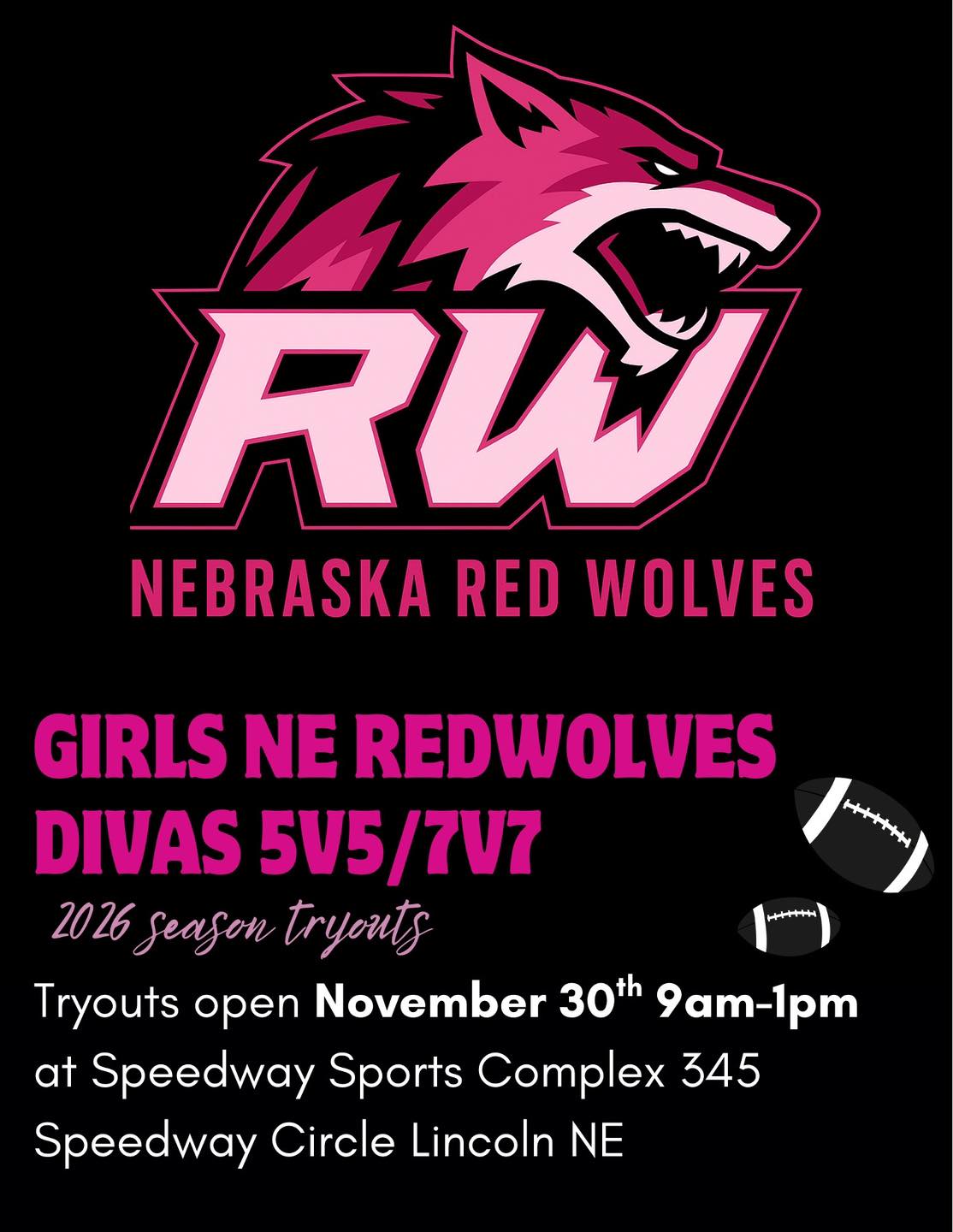 Nebraska - Join us for the 2026 season Red Wolves Divas tryouts! | Facebook