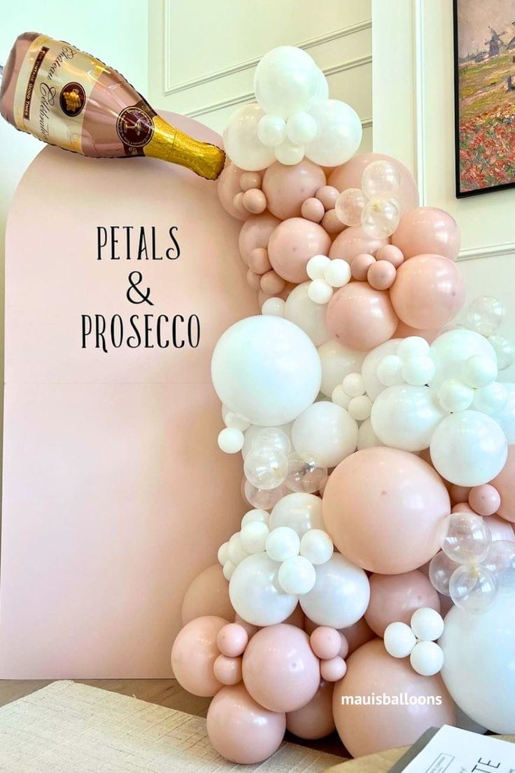 petals and prosecco bridal shower dress & 