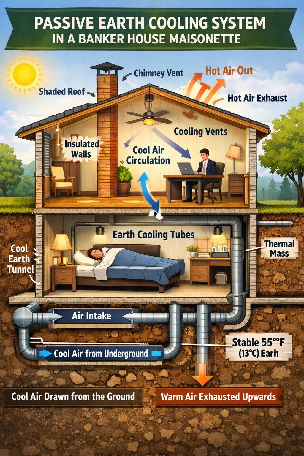 G_viral - This house doesn’t use AC — it uses the Earth 🌍 ️ This ...