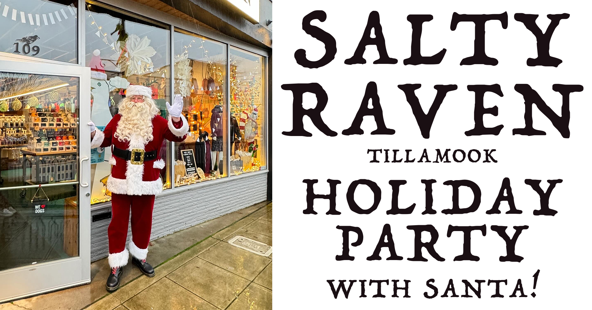 Salty Raven Tillamook Holiday Party with Santa