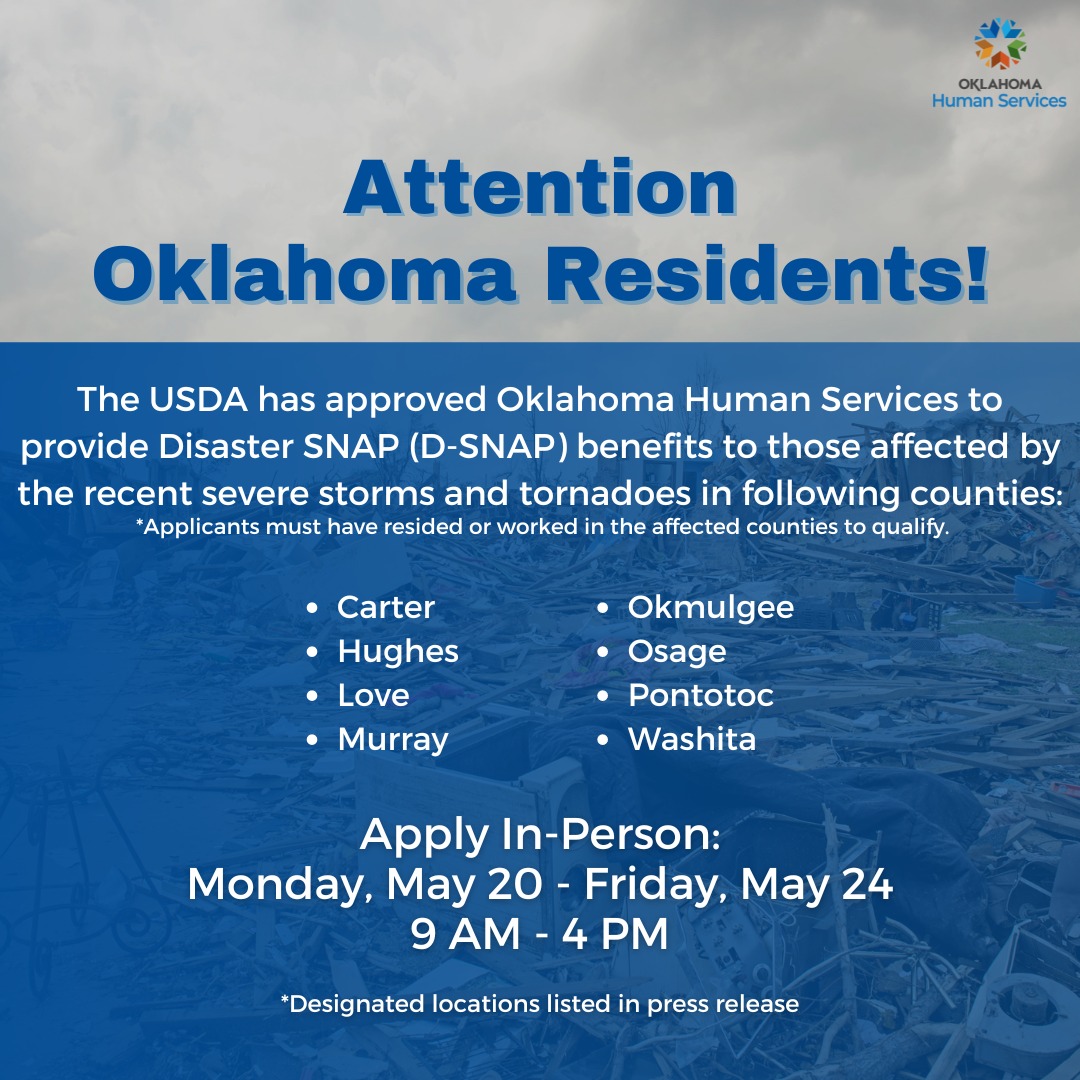 Oklahoma - 📢 Attention Oklahoma Residents! The USDA has approved ...