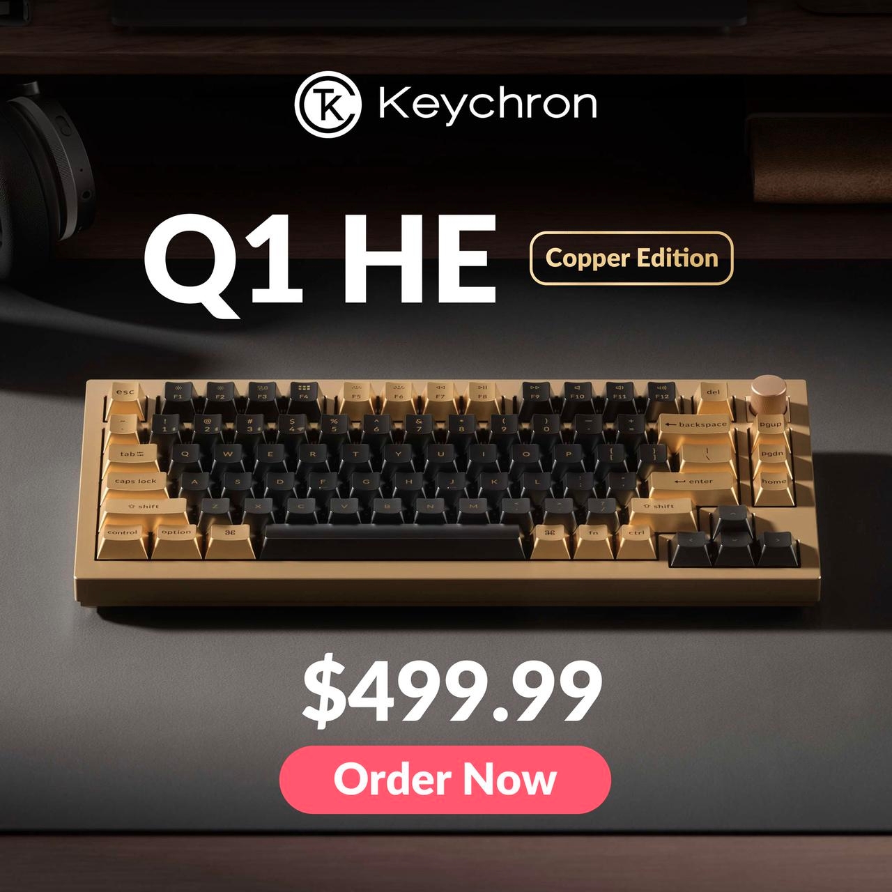 Keychron - Keychron Q1 HE, now in a premium copper body.... | Facebook