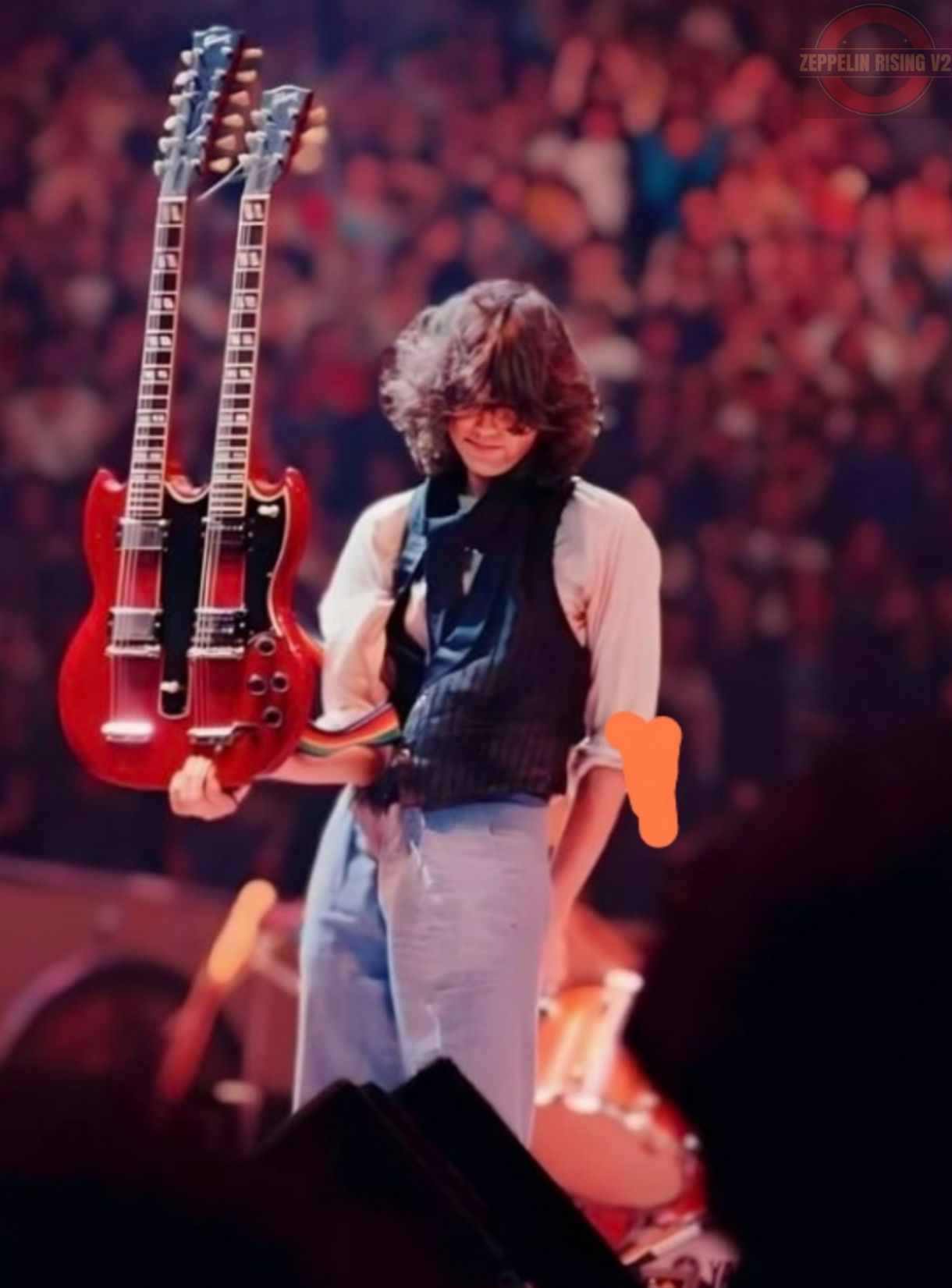 Jimmy Page, at live Madison Square Garden,NY 1985 with The Firm