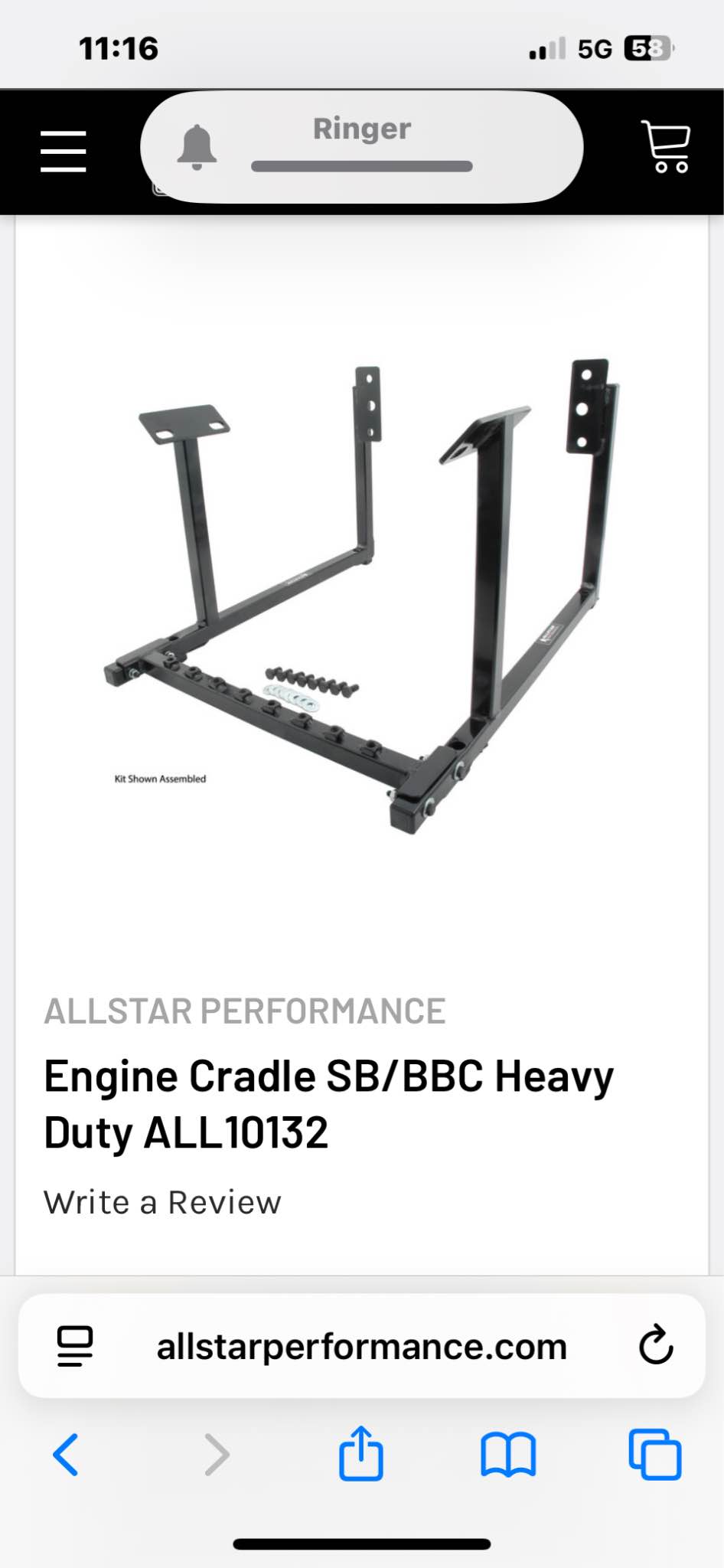 Allstar engine cradle - Bassinets & Cradles - Pendleton, Indiana ...