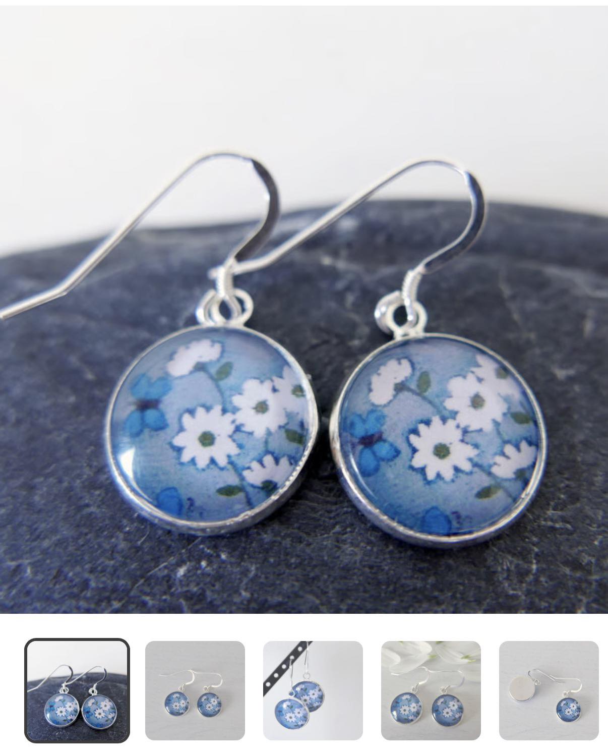 Handmade Daisy Floral Turquoise .925 Sterling Silver Ring – Vintage-Inspired Bohemian Style