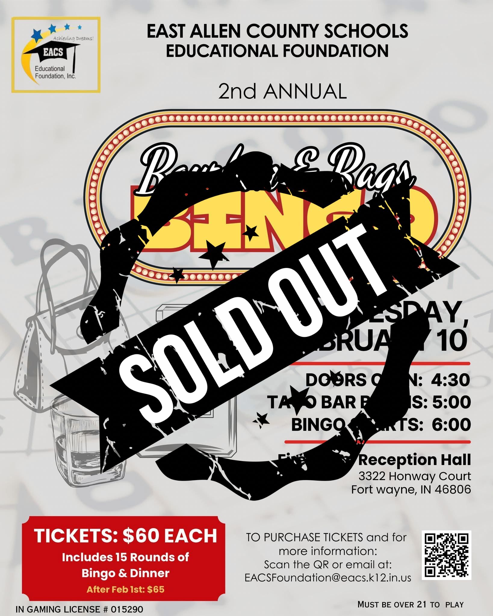 EACS Educational Foundation 2nd Annual Bourbon & Bags Bingo