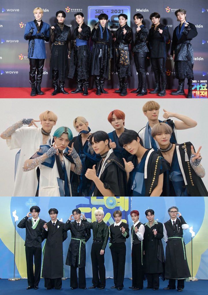 ATEEZ in modern hanbok inspired outfits! 🩷🌕