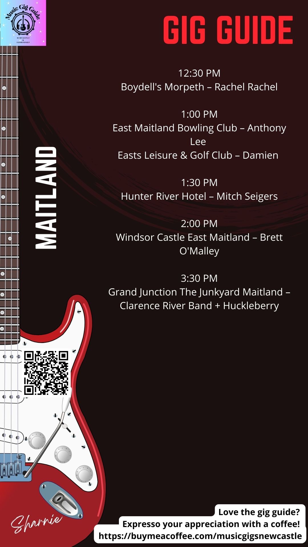 Music Gig Guide - Newcastle & Surrounds
