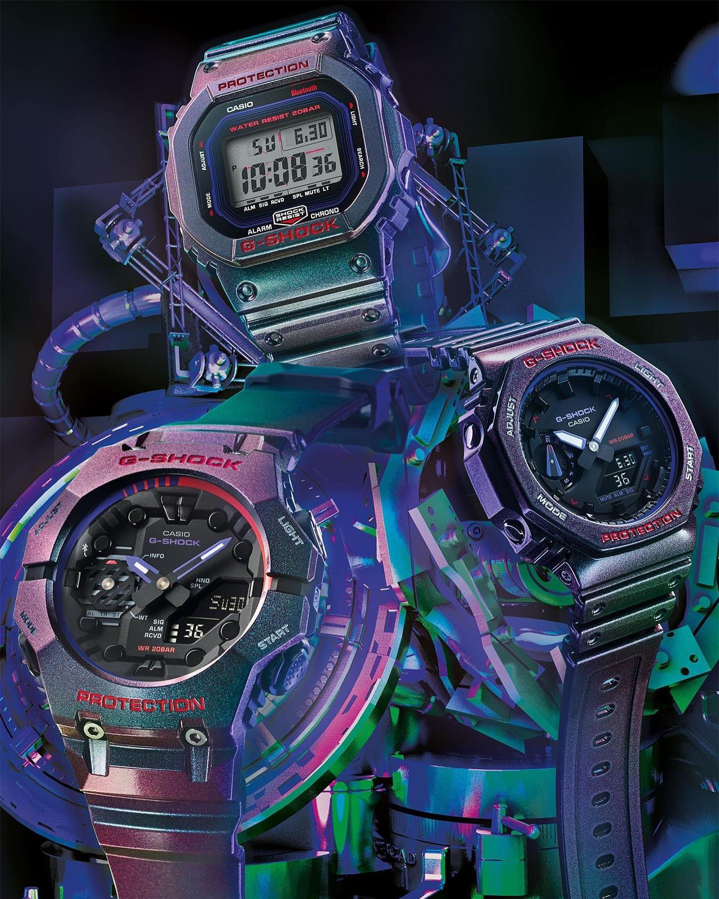 We begin with the rugged GA-110 and bring the popular and